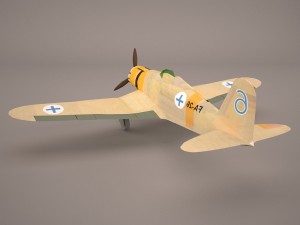 fiat g50 - italy airforce Modelo 3D