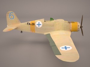 fiat g50 - italy airforce Modelo 3D