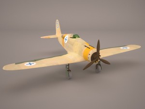 fiat g50 - italy airforce Modelo 3D