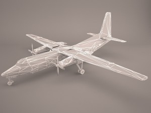 fokker 27 southern sky 3D Model