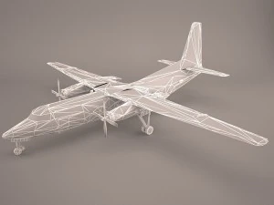 fokker 27 southern sky 3D Model