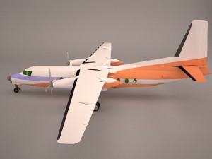fokker 27 southern sky 3D Model