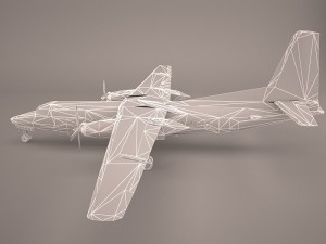 fokker 27 southern sky 3D Model