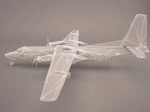 fokker 27 southern sky 3D Model