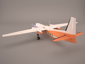 fokker 27 southern sky 3D Model