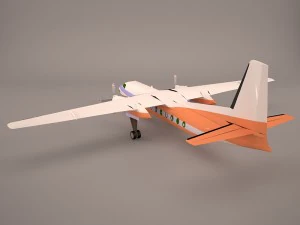 fokker 27 southern sky 3D Model