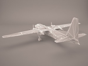 fokker 27 southern sky 3D Model