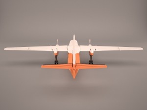 fokker 27 southern sky 3D Model