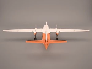fokker 27 southern sky 3D Model