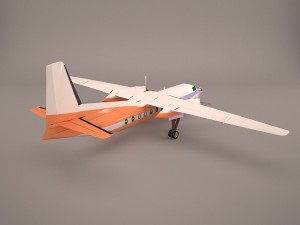 fokker 27 southern sky 3D Model