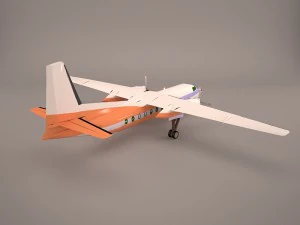 fokker 27 southern sky 3D Model