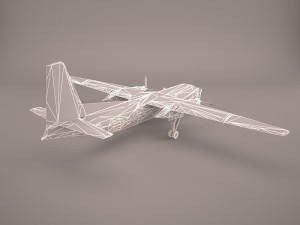 fokker 27 southern sky 3D Model