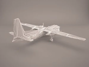 fokker 27 southern sky 3D Model