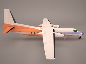 fokker 27 southern sky 3D Model