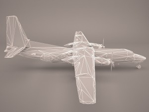 fokker 27 southern sky 3D Model