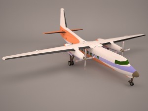 fokker 27 southern sky 3D Model