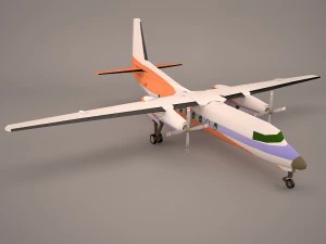 fokker 27 southern sky 3D Model