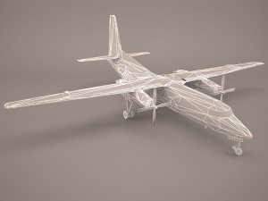 fokker 27 southern sky 3D Model