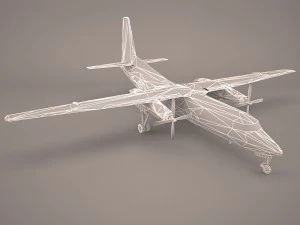 fokker 27 southern sky 3D Model
