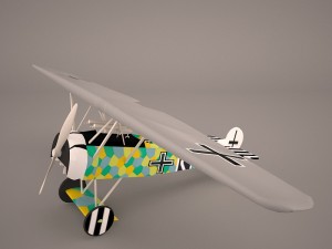 fokker d7 triplane 3D Model