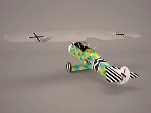 fokker d7 triplane 3D Model