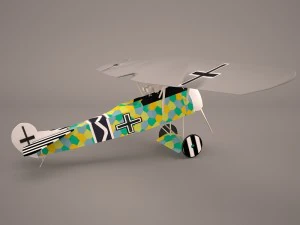 fokker d7 triplane 3D Model