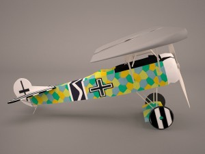 fokker d7 triplane 3D 모델