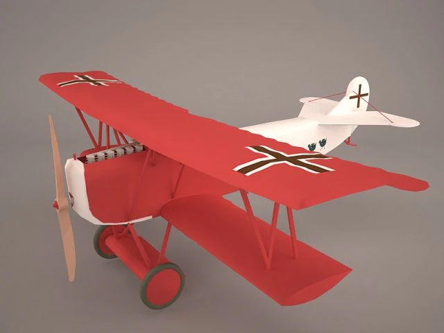 fokker r7 triplane 3D Model .c4d .max .obj .3ds .fbx .stl .blend 