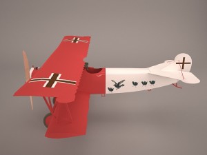 fokker r7 triplane Model 3D