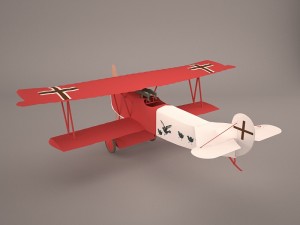 fokker r7 triplane Model 3D