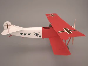 fokker r7 triplane 3D Model