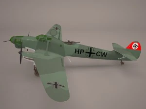 B-25 Mitchell Amerika Utara Model 3D
