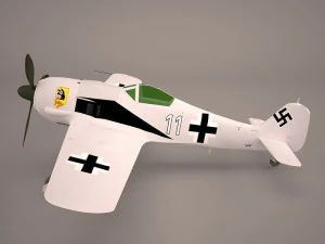 german wwii fighter aircraft fw 190 3D Model