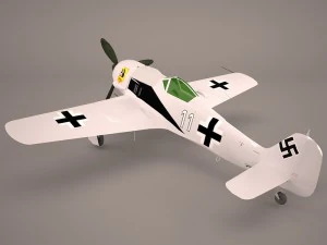 german wwii fighter aircraft fw 190 3D Model