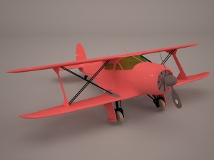 the consolidated model 14 fleet biplane 3D 模型