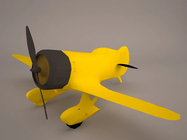 geebee r airplane 3D Model .c4d .max .obj .3ds .fbx .stl .blend