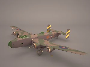 Handley-Seite Halifax mk3 raf 3D Modell