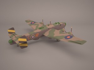handley page halifax mk3 raf 3D Model