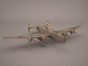 handley page halifax mk3 raf 3D Model