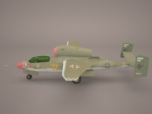 heinkel he 162 volksjaeger v15 Modelo 3D
