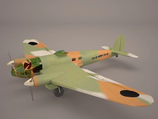 heinkel he 111 3D Model .c4d .max .obj .3ds .fbx .stl .blend 
