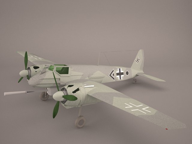 henschel hs-129b-3 3D Модель .c4d .max .obj .3ds .fbx .stl .blend 