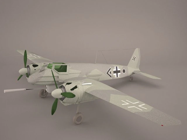 henschel hs-129b-3 3D Model .c4d .max .obj .3ds .fbx .stl .blend