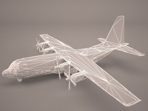hercules c130 usa Model 3D