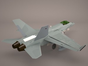 ea-18g growler - vaq-132 scorpions Modelo 3D