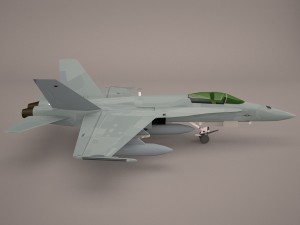 ea-18g growler - vaq-132 scorpions Modelo 3D