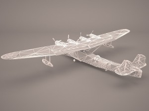 kawanishi george h6k Modello 3D