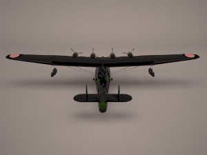 kawanishi george h6k Modello 3D