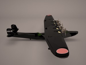 kawanishi george h6k Modello 3D