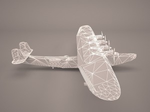 kawanishi george h6k Modello 3D